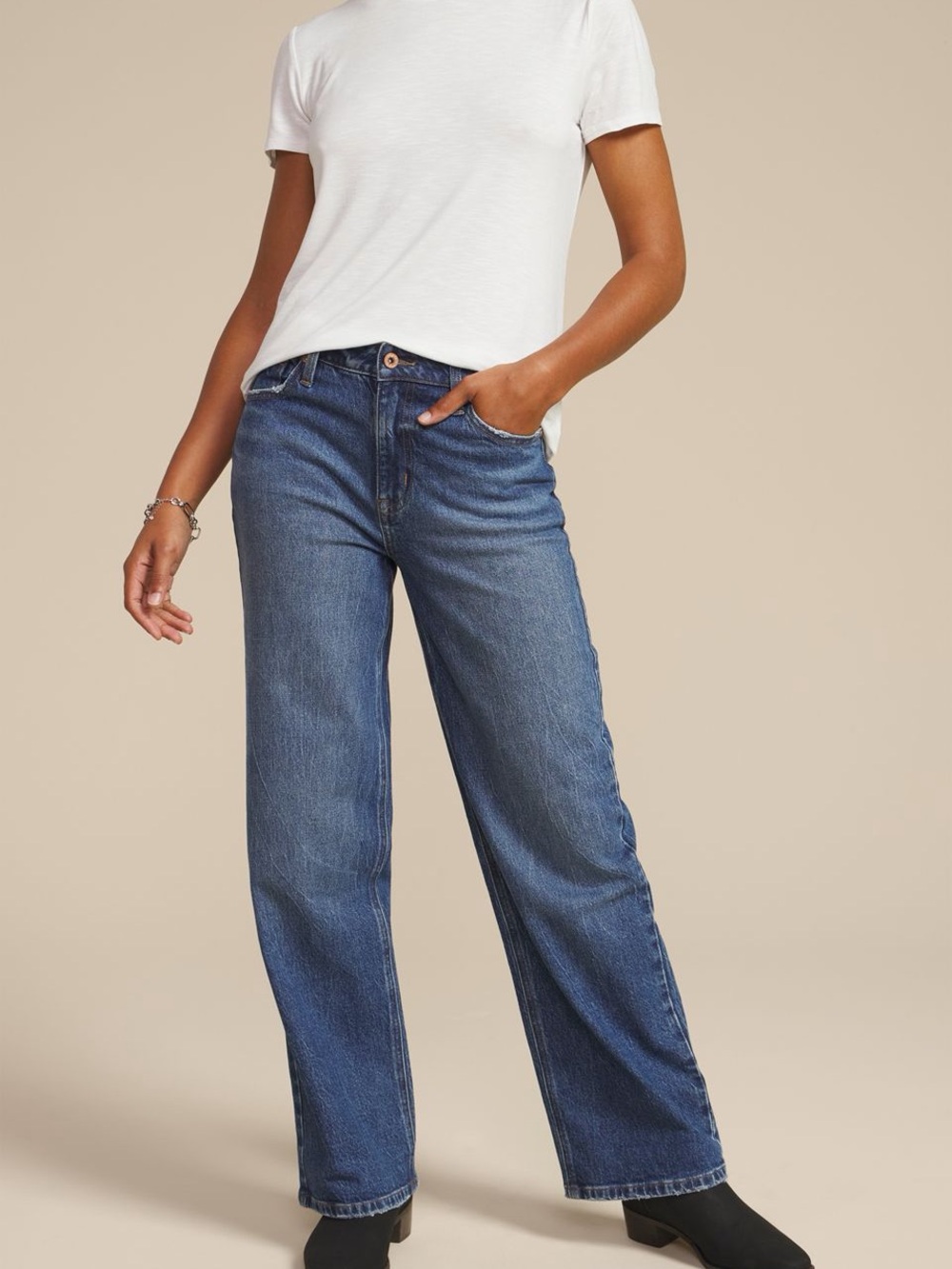 edgely™ dark high rise wide leg jean
Size: 4 regular